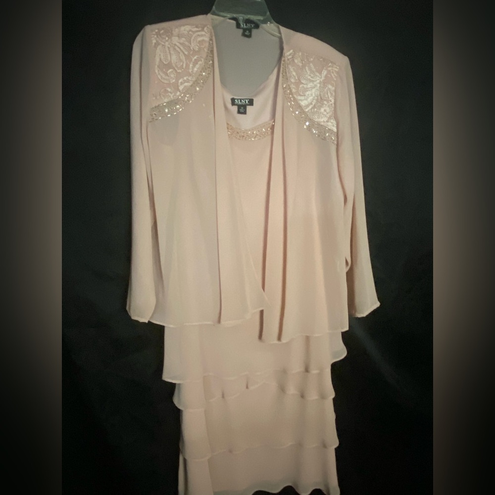 SLNY Pink Dress with Jacket